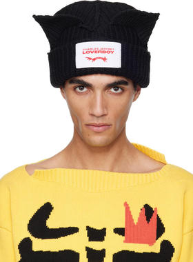 Charles Jeffrey Loverboy 男士 毛线帽 黑色 Chunky Ears 毛线帽