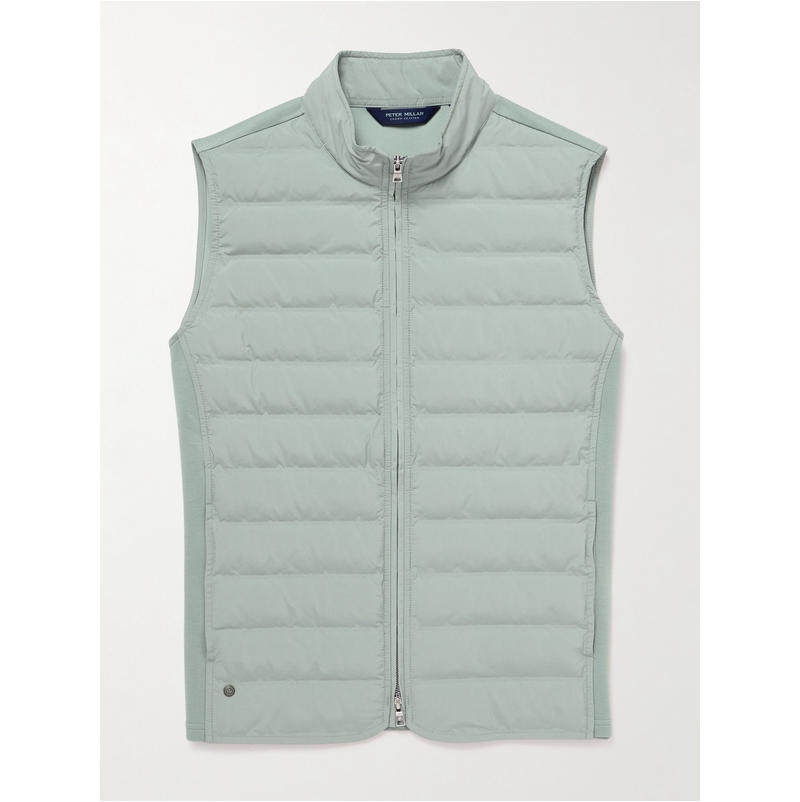 Peter Millar 男士 马甲 Winsome Shell 混合式绗缝条纹凸纹布