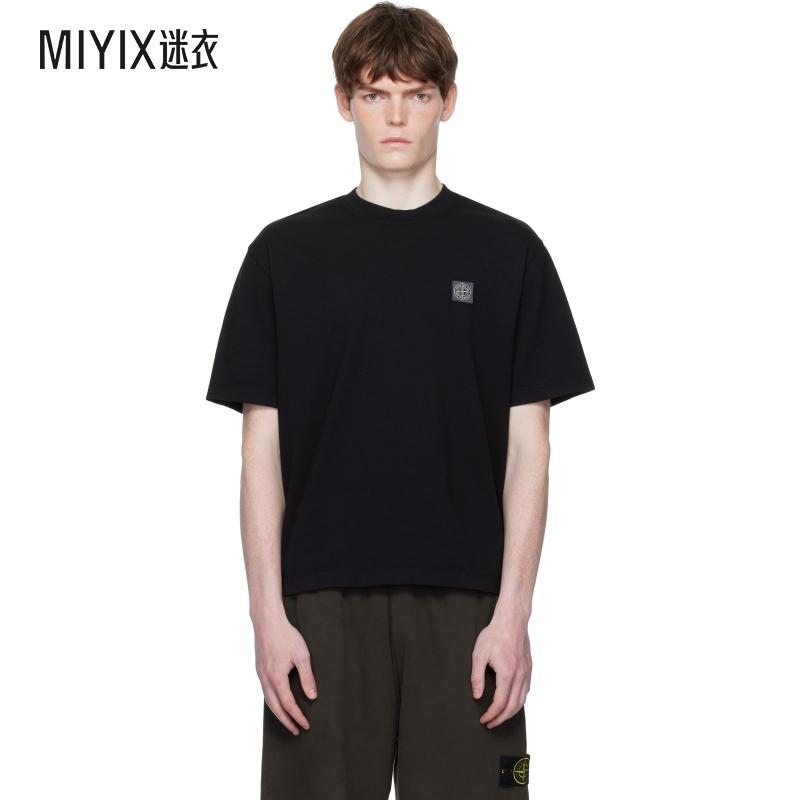 Stone Island石头岛 男款黑色 2100025 Combed Organic Cotton Je