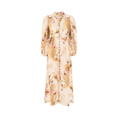Zimmermann 兹默曼 女士 FW25 连衣裙 Ascension 印花亚麻