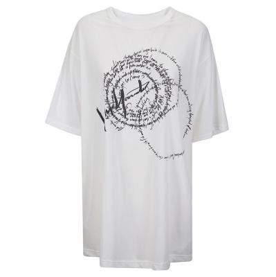 Yohji Yamamoto 山本耀司 女士 SS26 T恤 Yy Slv 漩涡短款