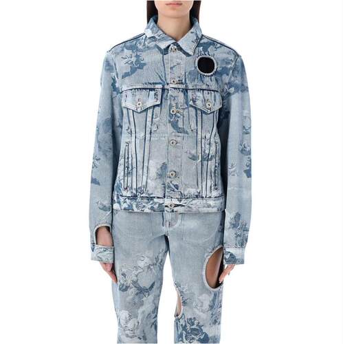 Off-White 女士 SS23 夹克 蓝色 Sky Meteor 牛仔