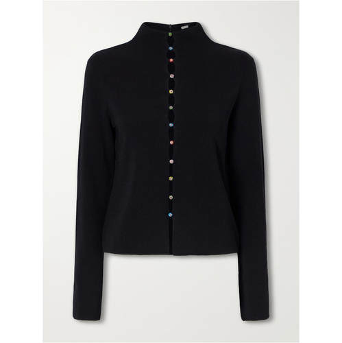Staud 女士 FW26 开衫 Marianne 绉纱针织