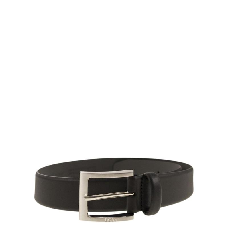 Hugo Boss 男士 FW25 腰带 Boss 標誌雕刻扣環腰帶