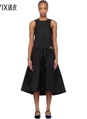 Ganni 女款黑色 Duchesse Nylon 连衣裙