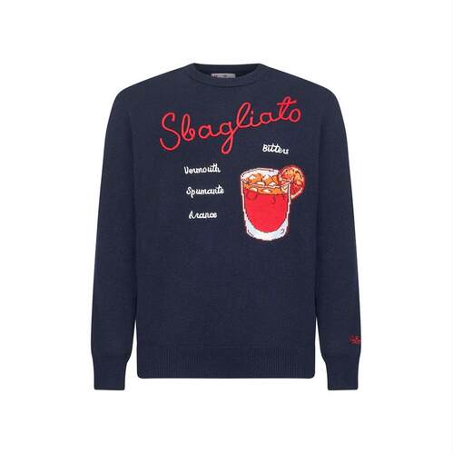 MC2 Saint Barth 男士 FW25 毛衣 Sbagliato 刺绣
