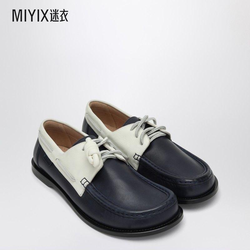 【春夏新品】Loewe罗意威 女款CAMPO 船鞋(海军蓝/白) 迷衣时尚