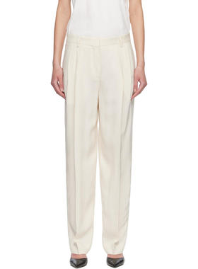Totême 女士 长裤 灰白色 Double-Pleat Fluid