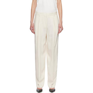 女士 Pleat 长裤 Double Fluid 灰白色 Totême