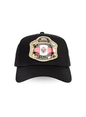DSQUARED2/D2次方 男士 春夏新品  黑色Boxeur Patch 棒球帽