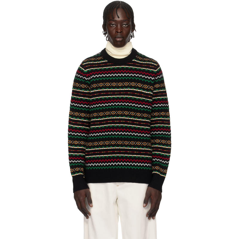 Guest In Residence 男士 毛衣 黑色 Lodge Crew 毛衣