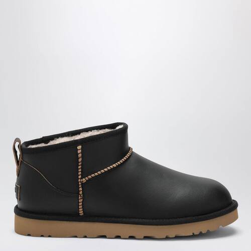 UGG Australia 男士 FW26 靴子 ULTRA 经典款迷你撞色黑色皮质