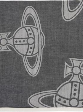 Vivienne Westwood 男士 围巾 灰色  黑色 Paris Orb Stole 围巾