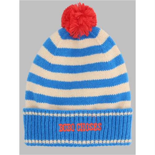 Bobo Choses 中性（儿童） FW26 毛线帽 条纹针织小便帽童装