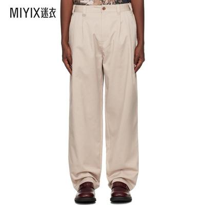 Metalwood Studio 男款米色 Elastic Waist Baggy 长裤 迷衣时尚