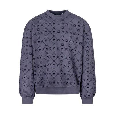 Marine Serre 男士秋冬新品 卫衣 Moonogram 植絨羊毛休閒運動衫