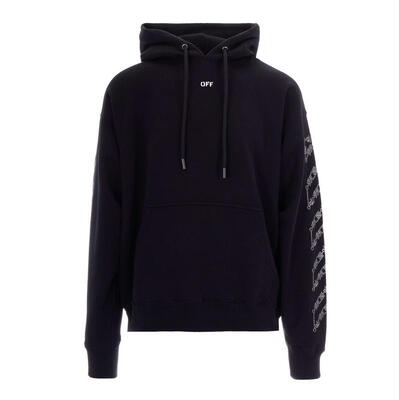 Off-White 男士 卫衣 黑色 Chain Arrow Diagonal Skate 连帽衫