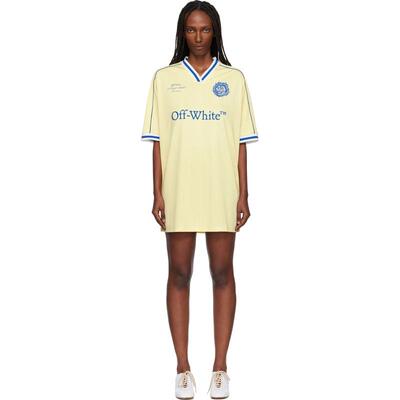 Off-White 女士 短款连衣裙 黄色 Soccer 连衣裙