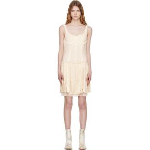OPEN YY 女士 中长连衣裙 灰白色 Flapper Pleats 连衣裙