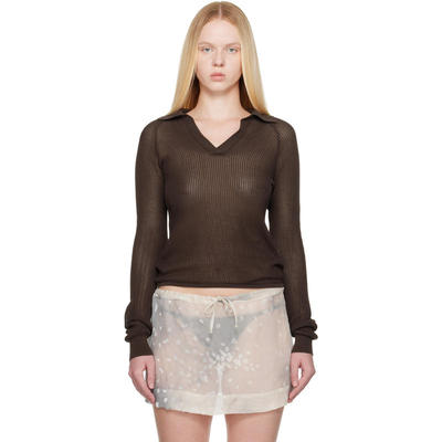 Paloma Wool 女士 POLO衫 棕色 Dandy Polo 衫