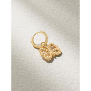 Alison Lou 女士 CO 耳环 Butterfly Streamer 14K 黄金单只耳环