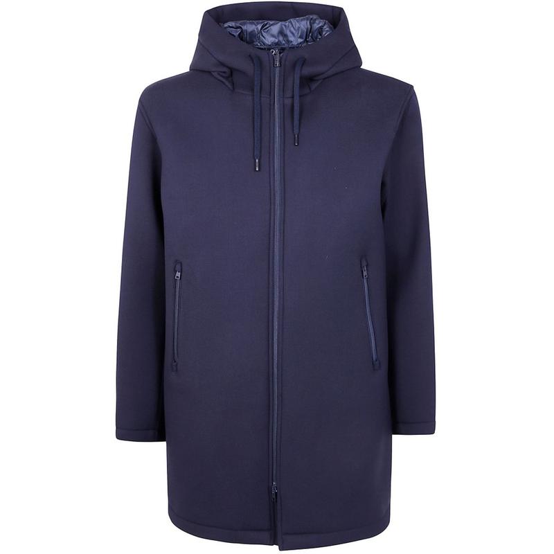 Herno 男士 FW25 夹克 長版連帽抽繩大衣