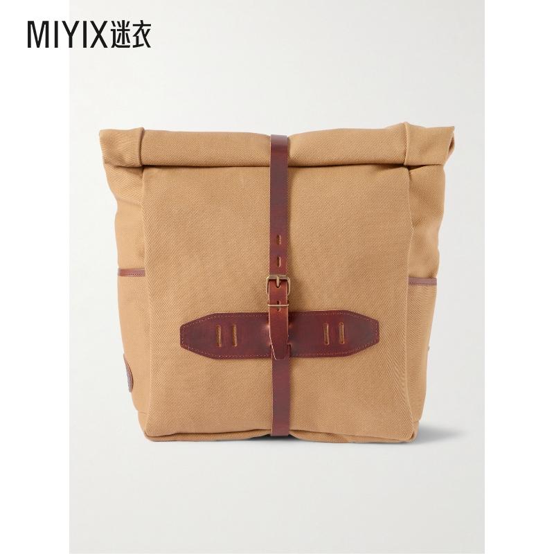 【早春新品】BLEU DE CHAUFFE 男士Jamy Leather-Trimmed Canvas