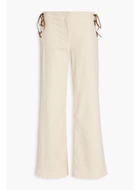 Nili Lotan 女士 长裤 Hartley 系带弹力棉质斜纹布阔腿裤