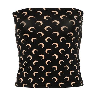 Marine Serre 女士秋冬新品 背心 图案露肩上衣