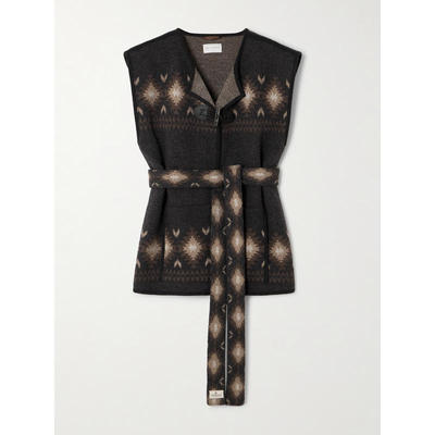 WE NORWEGIANS 女士 背心 Hovden 束带皮革边羊毛背心