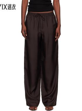 Róhe 女款棕色 Wide Leg Silk 长裤 迷衣时尚