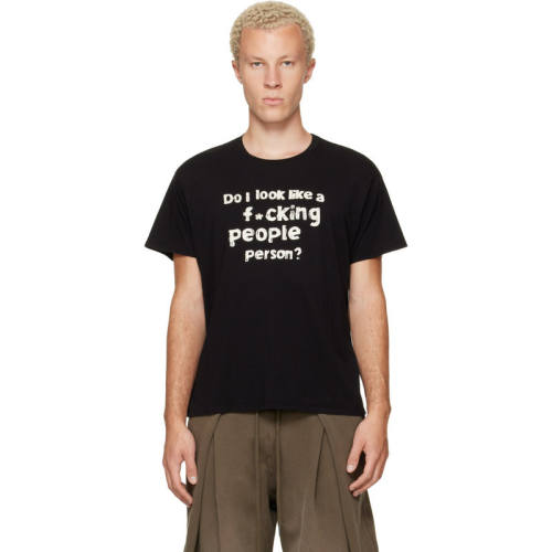 R13 男士 T恤 黑色 Print People Person Boy