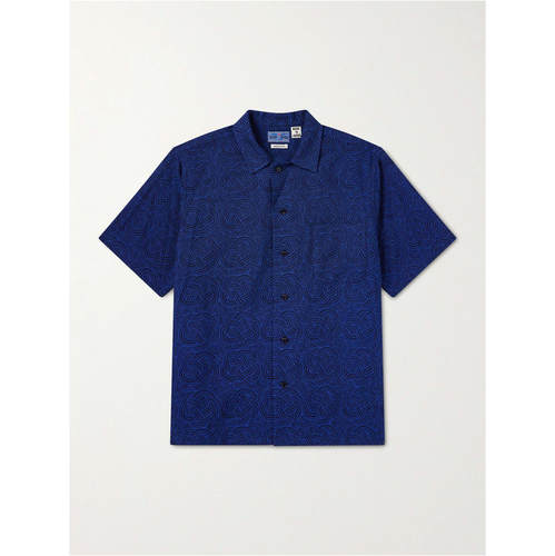 BLUE BLUE JAPAN 男士 FW26 衬衫 Camp-Collar 棉提花