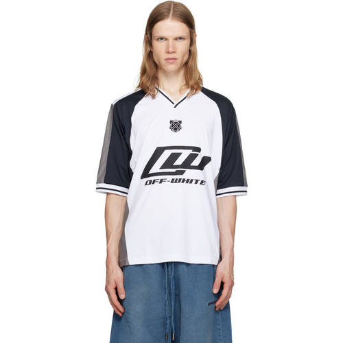 Off-White 男士 SS26 T恤 白色  黑色 Team Soccer