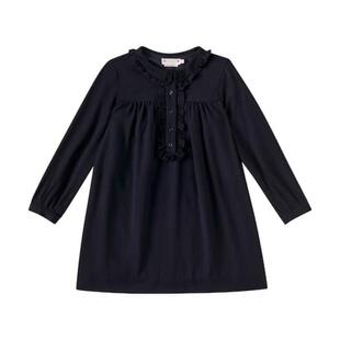 Bonpoint 女童 连衣裙 Gea crêpe 荷叶边童装