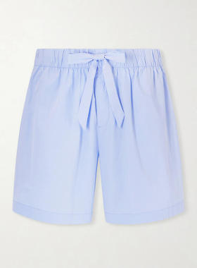 Tekla Fabrics 男士 SS26 睡衣 直筒有机棉质府绸短裤