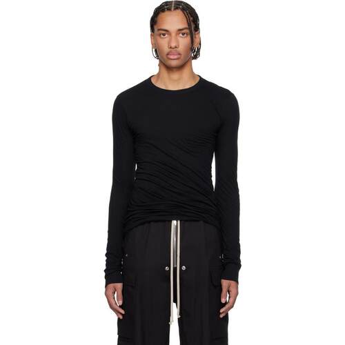 Rick Owens 瑞克·欧文斯 男士 T恤 黑色 Temple Double 长袖