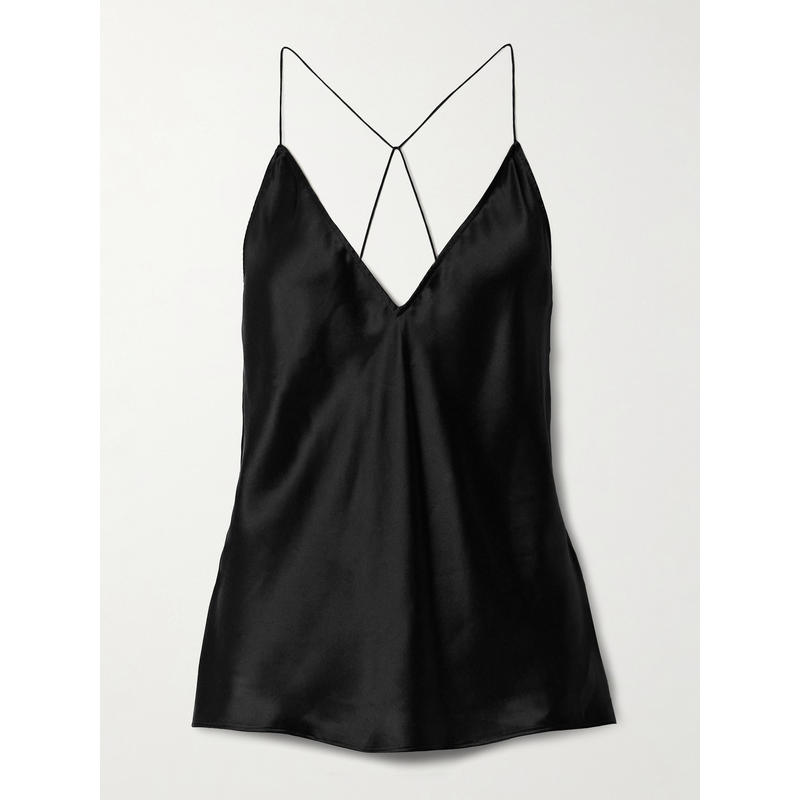 Nili Lotan 女士 秋冬新品 背心 Emile 真丝缎吊带背心