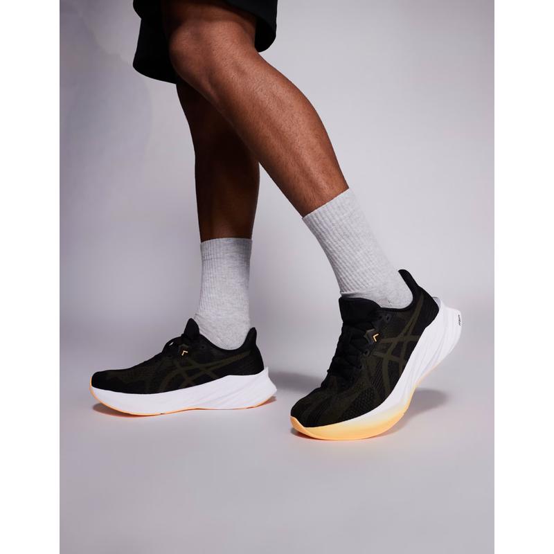 Asics 男士 运动鞋 Dynablast 5 running 棕色石头色训练鞋(黑色)