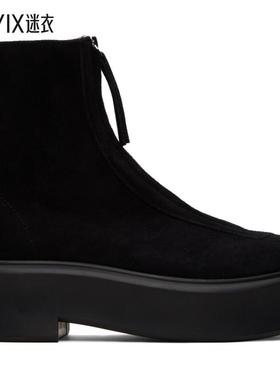 The Row 女士 黑色 Zipped I 踝靴迷衣时尚