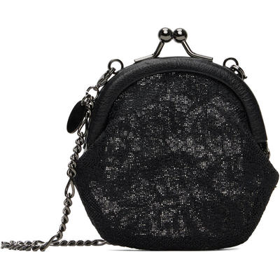 Yohji Yamamoto 山本耀司 女士 单肩包 黑色吻锁扣零钱包