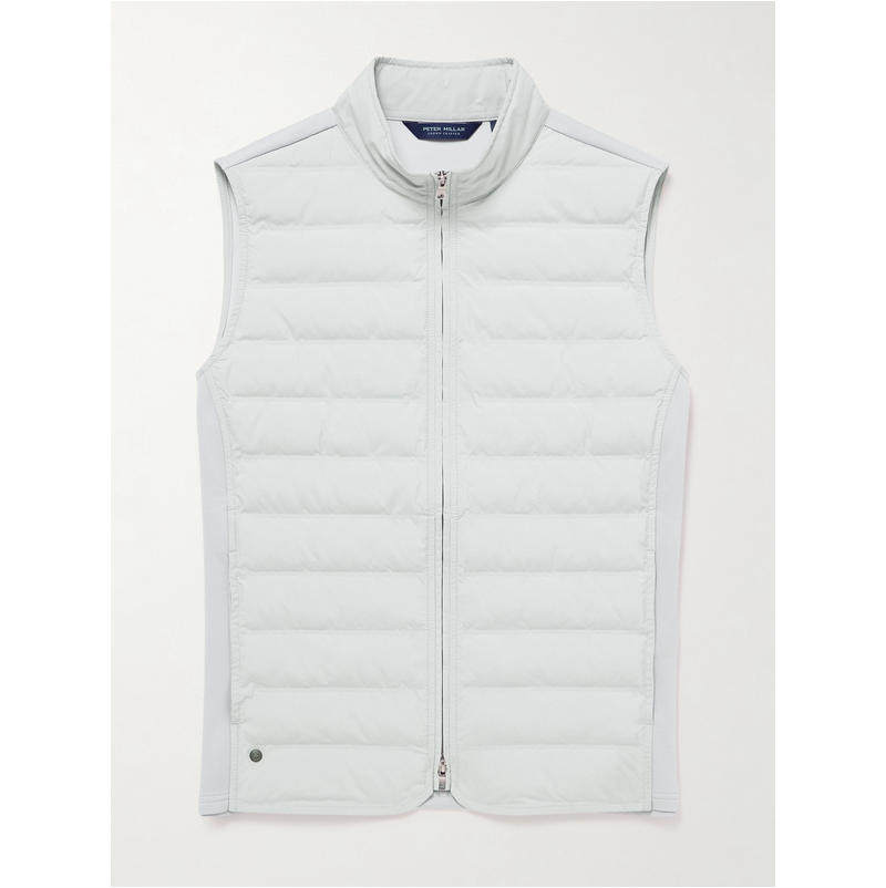 Peter Millar 男士 马甲 Winsome Shell 混合式绗缝条纹凸纹布