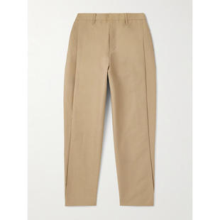 AMOMENTO 男士 SS26 长裤 锥形褶裥棉质裤子