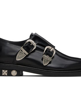 Toga 男士 休闲皮鞋 黑色 Double 孟克鞋