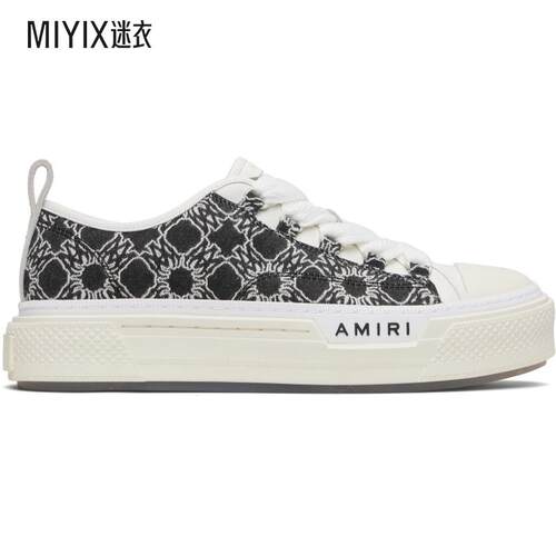 Amiri 男款黑色 & 白色 MA Quad Court Low 运动鞋 迷衣时尚