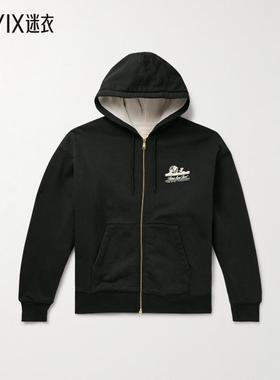 【秋冬新品】Aimé Leon Dore 男款Unisphere 徽标印花棉针织拉链