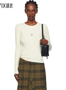 J.W. Anderson 女款灰白色 Anchor Embroidery Underpinning T 恤