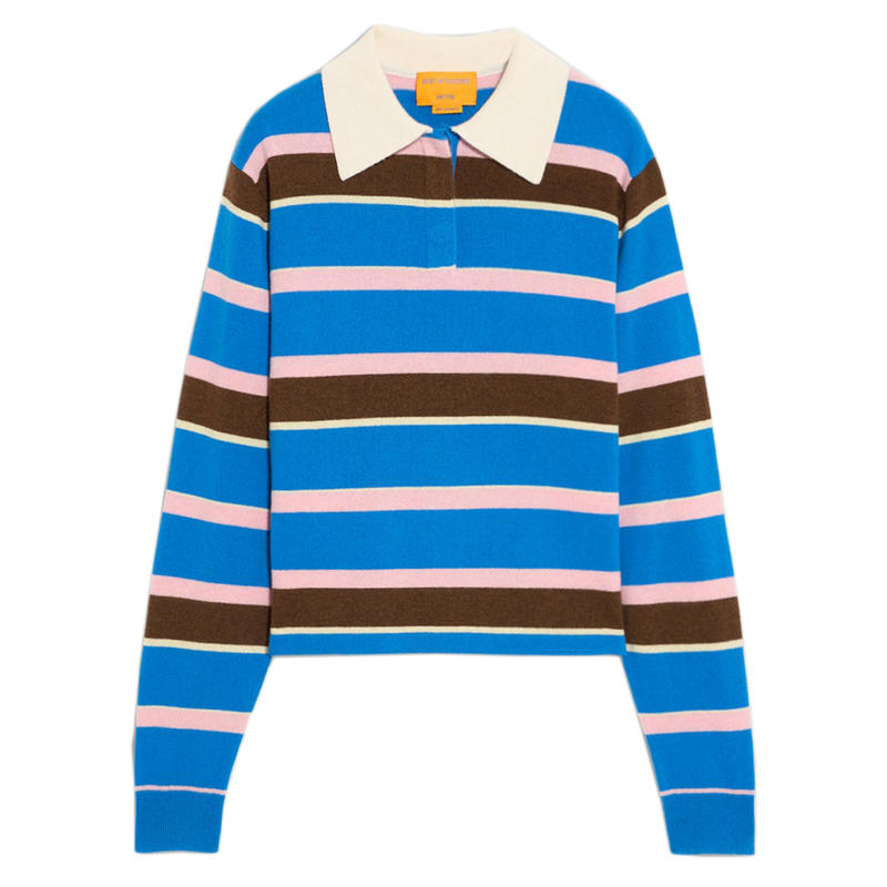 Guest In Residence 女士 SS26 毛衣 橄欖球短條紋針織毛衣