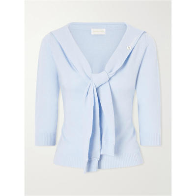 Shushu/Tong 女士 FW26 毛衣 Logo-appliquéd tie-detailed 羊毛
