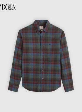 【秋冬新品】Levi's李维斯 男款AUTHENTIC BENNETT 系扣格子海军